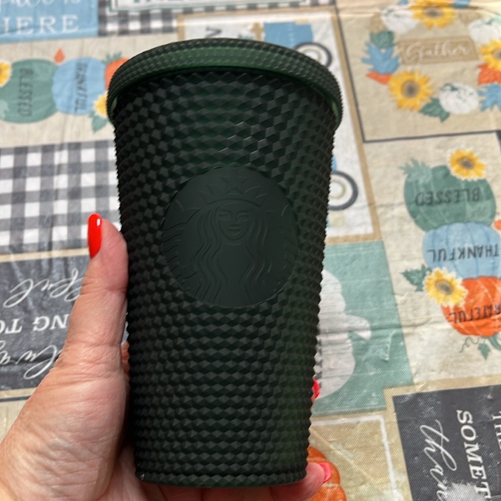 Starbuck Dark Green Studded Tumbler 16oz